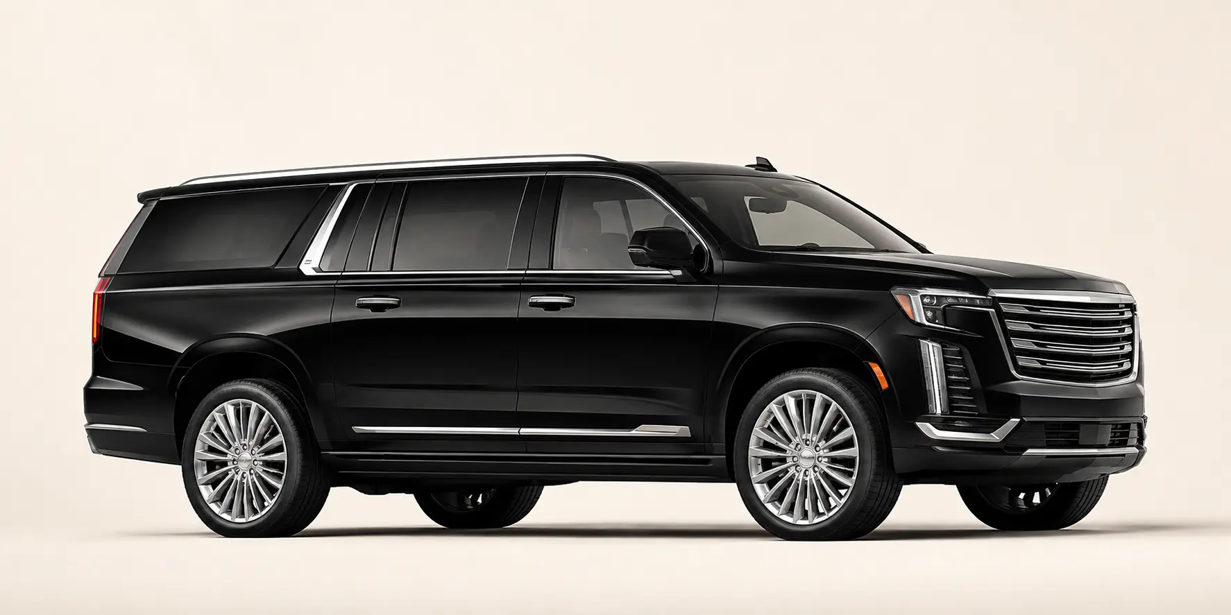 Black Cadillac Escalade ESV illustrative demo vehicle